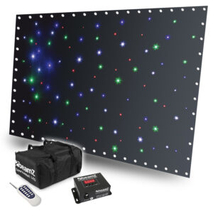 BeamZ 3x2m SparkleWall LED Star Cloth Backdrop with Remote – RGBW BeamZ 3x2m SparkleWall LED Star Cloth Backdrop with Remote – RGBW