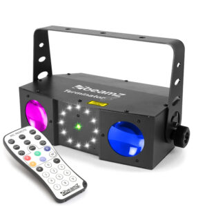 BeamZ Terminator 3-in-1 Double MoonFlower, Laser & Strobe Light