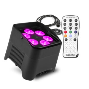 BeamZ BBP96S LED Battery Par Uplighter with Wireless DMX – 72W