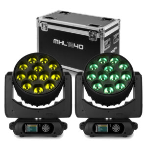 BeamZ Professional Tiger 18R Moving Head Lights with Flightcase
