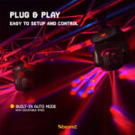 Beamz Panther 80 Moving Head Spot Light with Rotating Lenses – 6x 12W