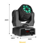 Beamz Panther 80 Moving Head Spot Light with Rotating Lenses – 6x 12W