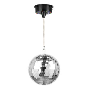 Fuzzix MB20ML Mirror Disco Ball with Battery LED Motor – 20cm