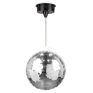 Fuzzix MB30ML Mirror Disco Ball with Battery LED Motor – 30cm