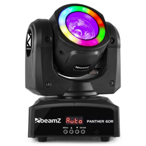 BeamZ Panther 60R Moving Head Beam with LED Light Ring – 60W