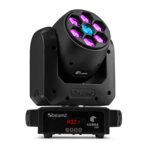 BeamZ Cobra 160 100W Moving Head Spot with 6x 10W B-Eye BeamZ Cobra 160 100W Moving Head Spot with 6x 10W B-Eye
