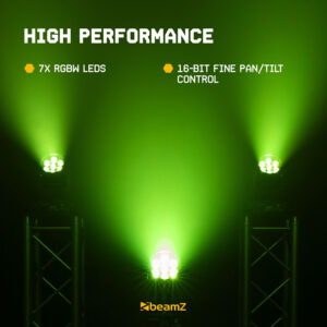 BeamZ Cobra 720 Moving Head Wash with Zoom – 7x 20W