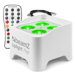 BeamZ BBP90W Wireless Battery Operated Uplight Par - 4x 4W White