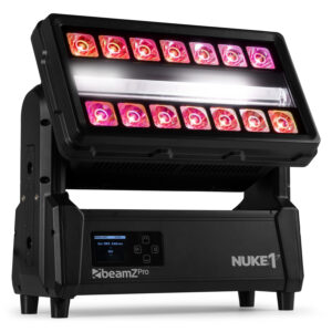 BeamZ NUKE1 Motorized LED Strobe & Beam Waterproof Wash Light BeamZ NUKE1 Motorized LED Strobe & Beam Waterproof Wash Light
