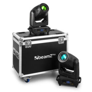 2x BeamZ Pro IGNITE300A Professional Moving Head Lights in Flightcase 2x BeamZ Pro IGNITE300A Professional Moving Head Lights in Flightcase