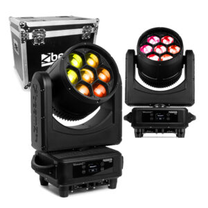2x BeamZ Pro Nereid760 Outdoor LED Bee Eye Moving Head with Zoom & Flightcase