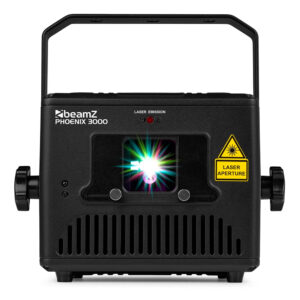 BeamZ Phoenix 3000 Analog Animation Laser Projector – 3W Full-Colour RGB