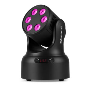BeamZ NOVA68-BK Compact Moving Head Wash Light – 6x 8W LEDS