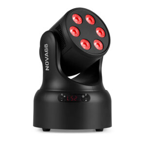 BeamZ NOVA68-BK Compact Moving Head Wash Light – 6x 8W LEDS