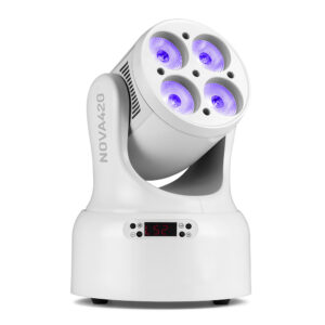 BeamZ NOVA420-WH Compact Moving Head Wash Light – 4x 20W LEDS