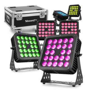 6x BeamZ Star-Color205 LED Architectural Flood Light with Flightcase